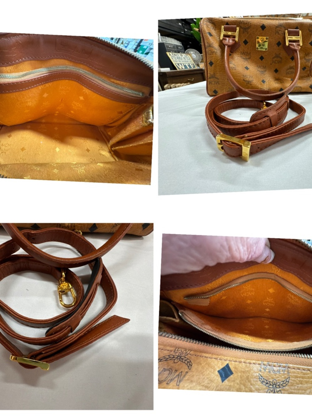 MCM Large Ella Boston Bag with original strap - Picture 9 of 12